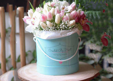 جعبه گلدان Round Flower Bouquet گل رز Bouquet Hot Stamping Fancy Eco - Friendly