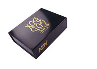 جعبه هدیه تاشو با جعبه هدیه جعبه با جعبه سیاه و علامت طلایی داغ تامین کننده