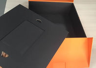 کارت جعبه مقوا جعبه نارنجی رنگی پرینت با بخش سیاه تامین کننده