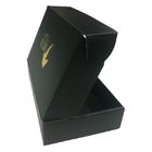 جعبه هدیه جعبه کارتن 35 x 24 x 7 سانتیمتر علامت طلایی نصب شده با رنگ سیاه تامین کننده