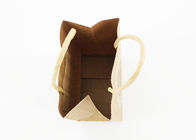 کیسه کاغذی Brown Craft کیسه خرید چاپ لمینیت Matte سطح برای بسته بندی جواهرات تامین کننده