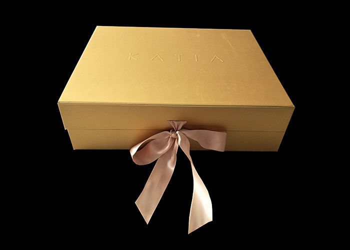 جعبه هدیه بسته بندی شده مغناطیسی جعبه هدایا طلایی برای مو کلاه گیس تامین کننده