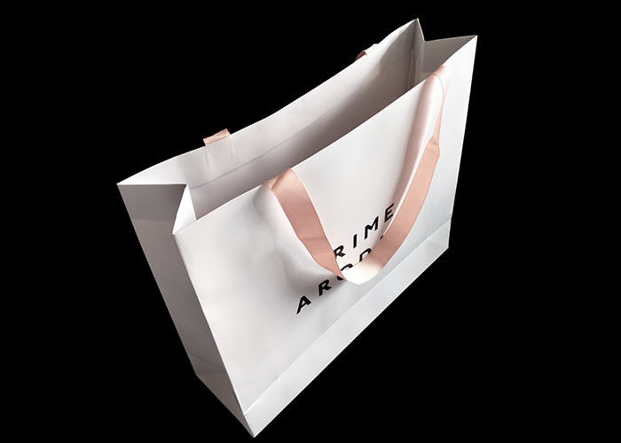 کیسه های کیسه های کاغذی سفارشی کیسه های تبلیغاتی لوگوی UV با کیسه های مواد غذایی کاغذ روبان تامین کننده