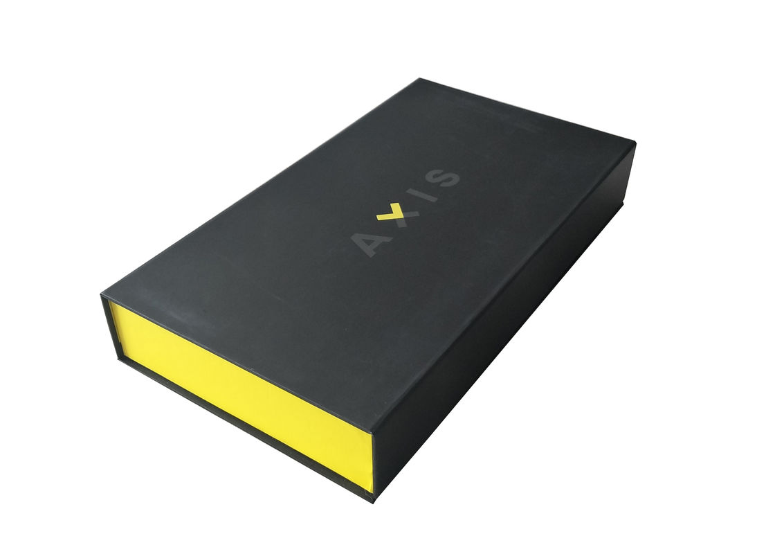 مات سیاه کتاب مغناطیسی شکل جعبه بسته بندی الکترونیکی مات لمینیت سطح تامین کننده