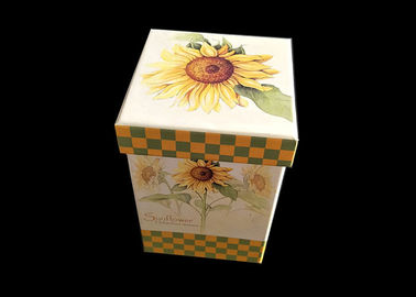 چین جعبه هدایای چاپی با گلدان های فانتزی با بالا بردن سرپوش Recyclable ضد رطوبت کارخانه