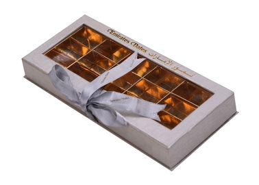 چین جعبه هدیه جعبه مواد غذایی CMYK / Pantone Colors بسته بندی شکلات با پنجره پی وی سی کارخانه